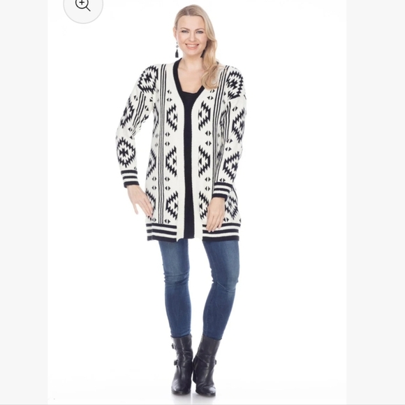 Kamana Aztec Print Chenille Cardigan – Size Large - Picture 8 of 9